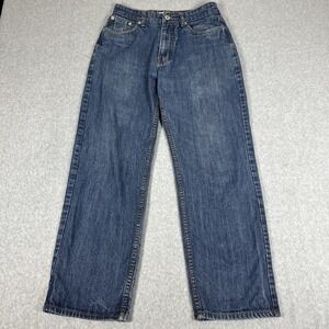 PJ Mark Men's Straight Leg Jeans 34x34 (32x30)  Blue Denim Dark Wash Casual